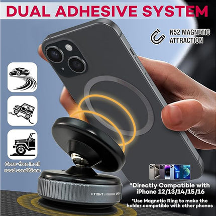 Car Phone Holder, Upgraded 360Adjustable Vacuum Suction 20X