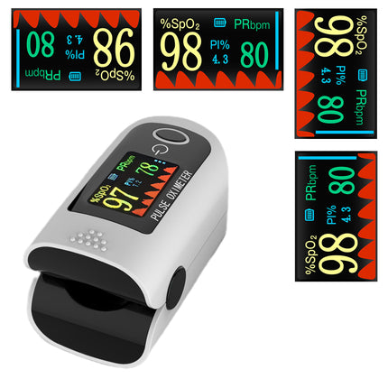 X1805P Fingertip Pulse Oximeter Digital Black - Oxygen & Heart Rate Monitor