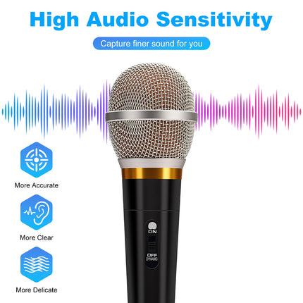 Dynamic XLR Microphone with On/Off Switch & 4m Cable for Studio