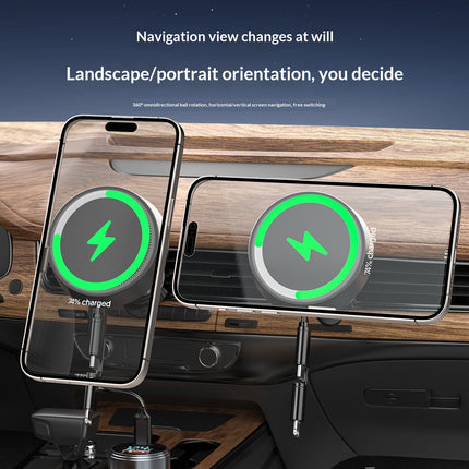 In-1 Magnetic Wireless Car Charger With Phone Holder For