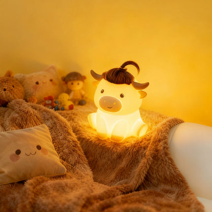 Highland Cow USB Charging Pat Style Bedroom Bedside Sleep