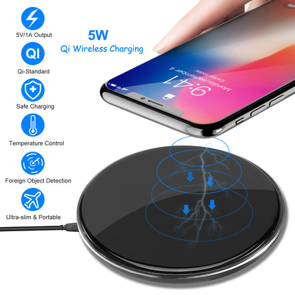 Pc Wireless Charger Qi-Certified Ultra-Slim 5W Charging Pad