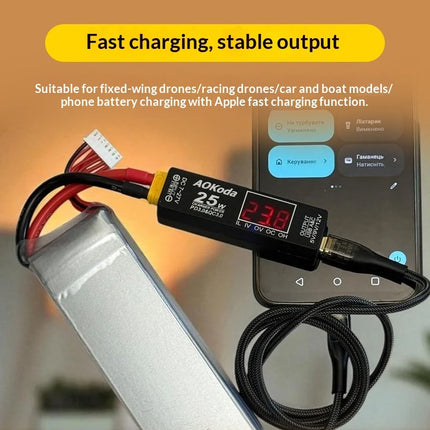 Drone Battery Charger For Fixed-Wing Fpv Drones With Xt60 To