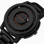 Black Shell Orange Red / Steel strip style