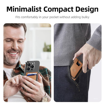 RFID Wallet Men MagSafe Wallet 2-in-1 Card Holder Leather Slim