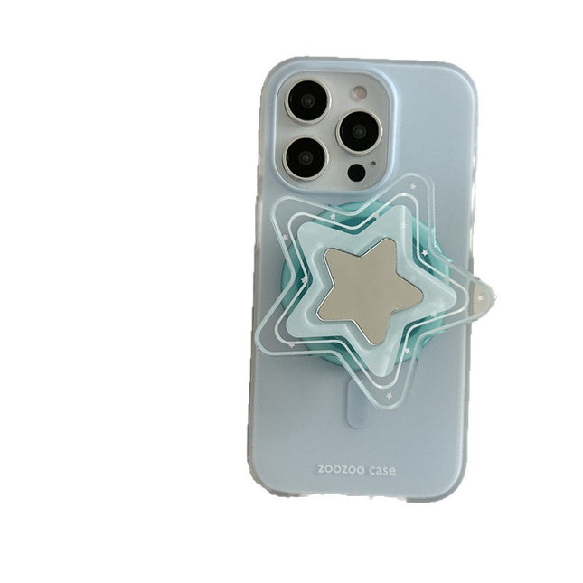 Magnetic Yellow And Blue Star Cartoon Phone Case Protective