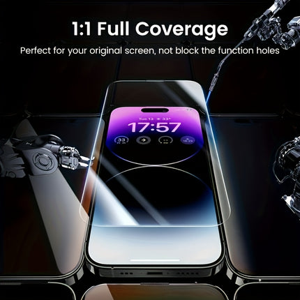 8-Pack HD Tempered Glass Screen Protector iPhone 14 15 16 17 Pro Max Plus Air