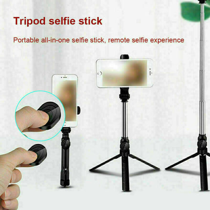 Bluetooth Selfie Tripod Telescopic Stick Remote Monopod