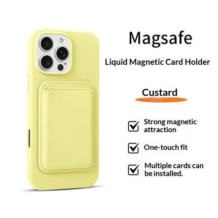 Magnetic Cardholder Liquid Silicone Phone Case