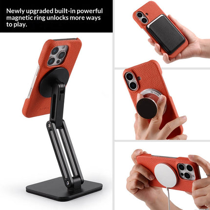 Promax Phone Case Genuine Leather Magnetic Protective Cover