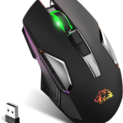 X18 Wireless Gaming Mouse 2.4G USB Rechargeable Silent Optical Grey