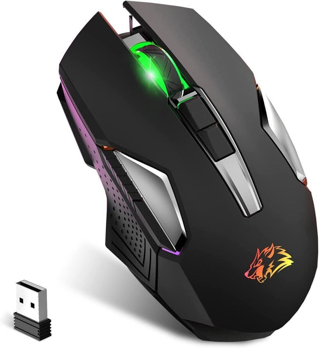 X18 Wireless Gaming Mouse 2.4G USB Rechargeable Silent Optical Grey