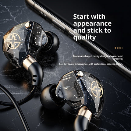 Sports Extra Bass Cellphone 3 M Lengthened Wired Headset For Anchor