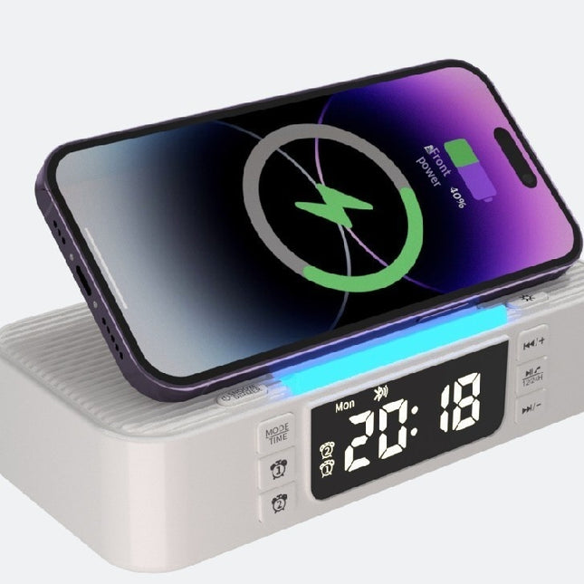Wireless Charging Night Light with Dual Bluetooth Speakers