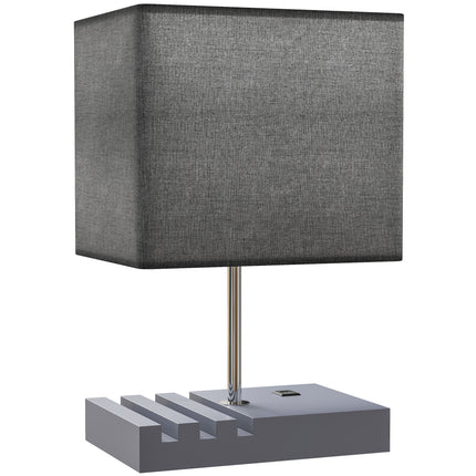 Bedside Lamp With USB A+C Charging Ports And 3 Phone Stands