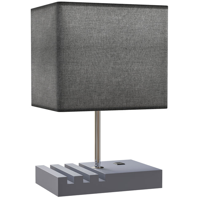 Bedside Lamp With USB A+C Charging Ports And 3 Phone Stands