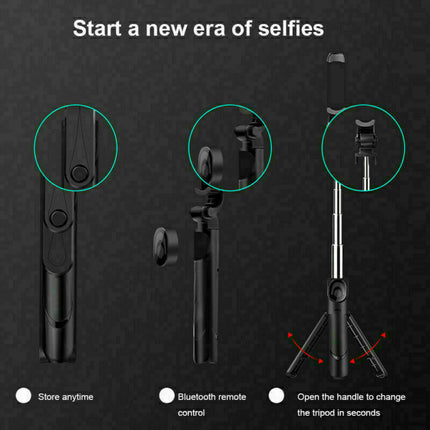 Bluetooth Selfie Tripod Telescopic Stick Remote Monopod