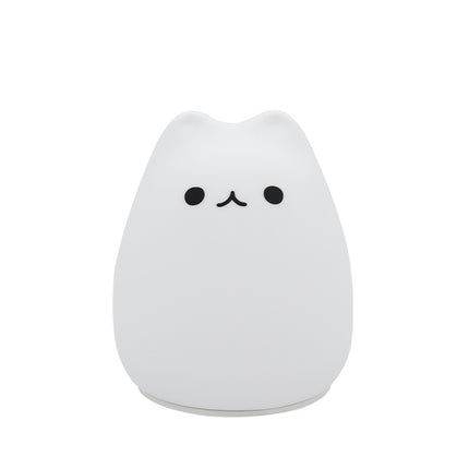 Cute Big-Headed Cat Creative Healing Silicone Charging Lamp