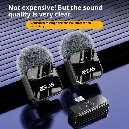 HD Wireless Lapel Microphone Zero Delay for Live Video Recording