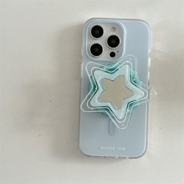 Magnetic Yellow And Blue Star Cartoon Phone Case Protective