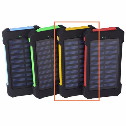 Outdoor 20000mah High-capacity Led-backlit Waterproof Solar-powered Portable Pow