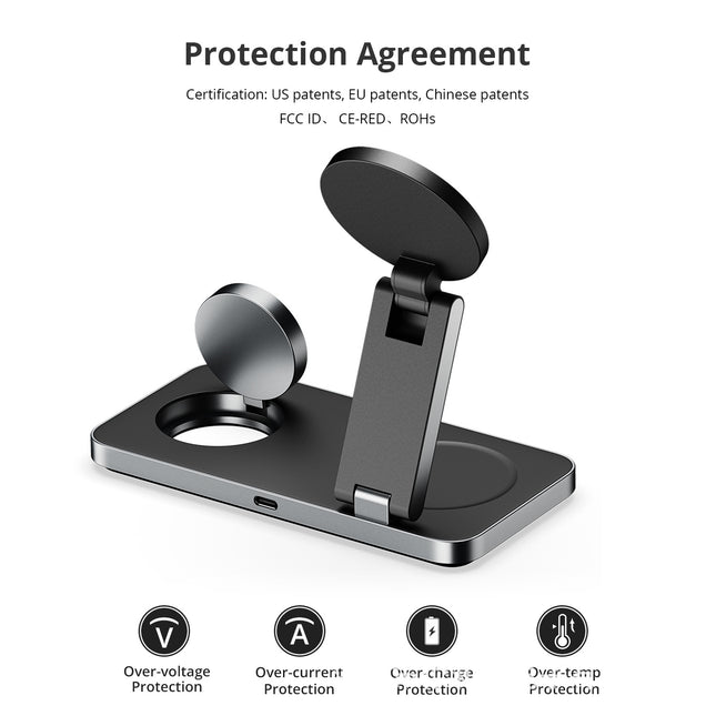 Wireless Phone Charger Watch Earbuds And Phone Charging