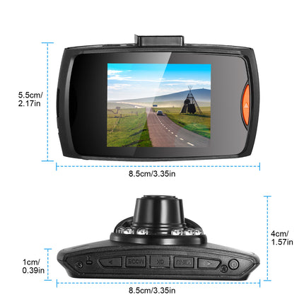 1080P Auto DVR Dashcam 90° Wide-Angle Loop Recording Night Vision