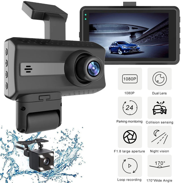 1080p HD Night Vision Dash Cam With A Rotatable Lens