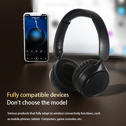 Retro Wireless Over-Ear Headphones 30h Battery Memory Foam Gaming Headset