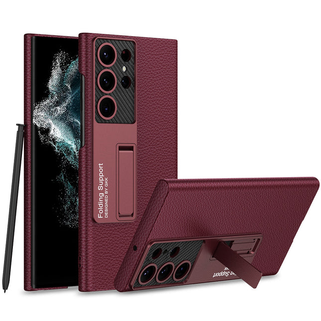 Creative All-In-One Precision Hole Anti-Drop Leather Phone