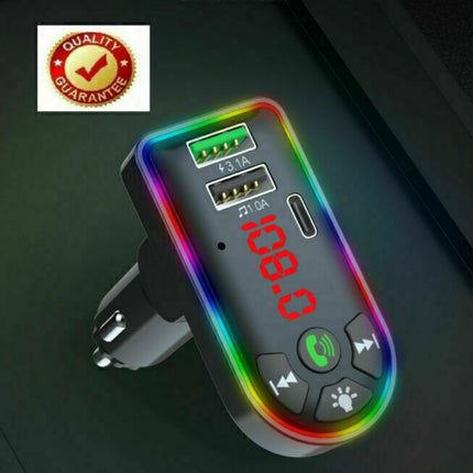 Bluetooth 5.0 FM Transmitter Car MP3 Player 3.1A Fast Charger