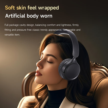 Retro Wireless Over-Ear Headphones 30h Battery Memory Foam Gaming Headset