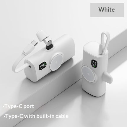 Wireless Magnetic Watch Power Bank With Built-in Cable