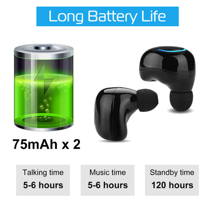 Wireless TWS Stereo Earbuds - Bluetooth In-Ear Headphones