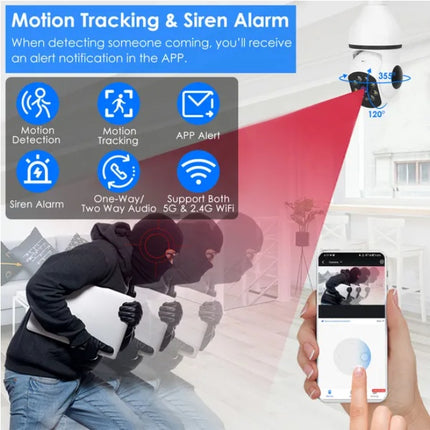 PTZ Security Monitoring Camera With Bidirectional Audio Full-color Night Vision Floodlight
