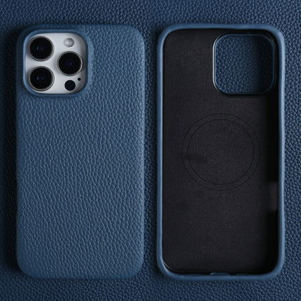 Lychee-Pattern Genuine Leather Phone Case