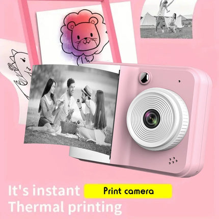 Kids Instant Print Digital Camera HD 1080P with 3 Paper Rolls