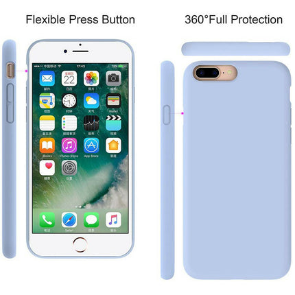 For Silicone Case 12 11 Pro X Xr Xs Max 8 7 6 Liquid Rubber Cover-mint Green