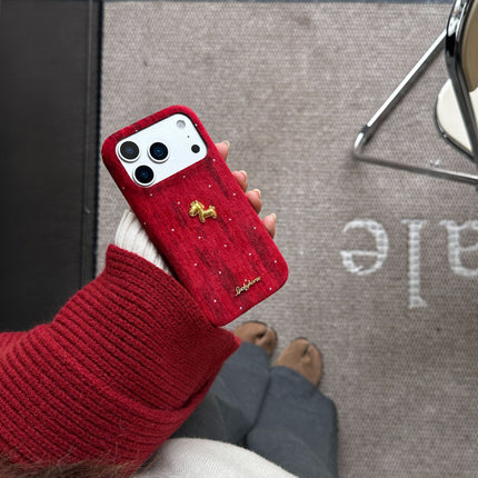Suitable For New Year Red Starry Velvet  Phone Case