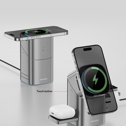Three-In-One Magnetic Wireless Charger Phone Fast Charge