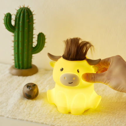 Highland Cow USB Charging Pat Style Bedroom Bedside Sleep