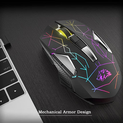 X18 Wireless Gaming Mouse 2.4G USB Rechargeable Silent Optical Grey