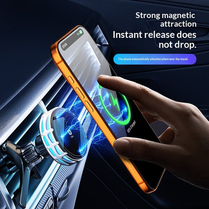 W Wireless Charging Magnetic Car Phone Mount With Mirror