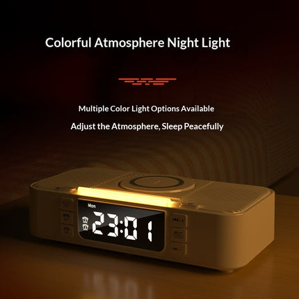 Wireless Charging Night Light with Dual Bluetooth Speakers