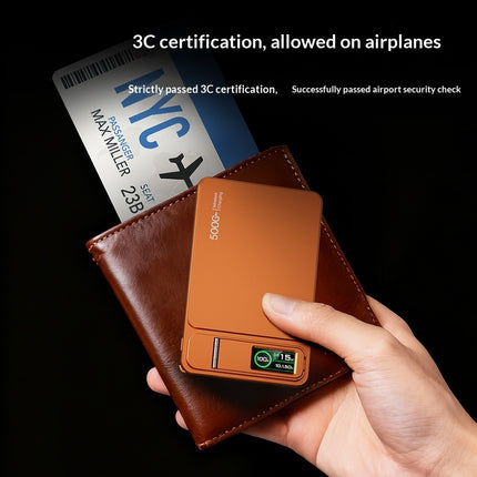 Ultra-thin External Battery With Color Screen Stand And Wireless Magnetic Chargi