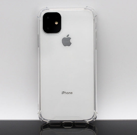 For Silicone Case 12 11 Pro X Xr Xs Max 8 7 6 Liquid Rubber Cover--transparent