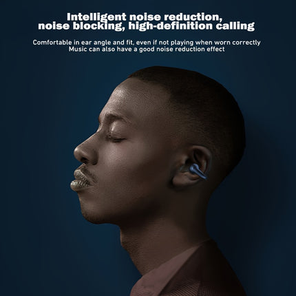 Wireless Ear-Clip Headphones with Battery Indicator & Gaming Bass