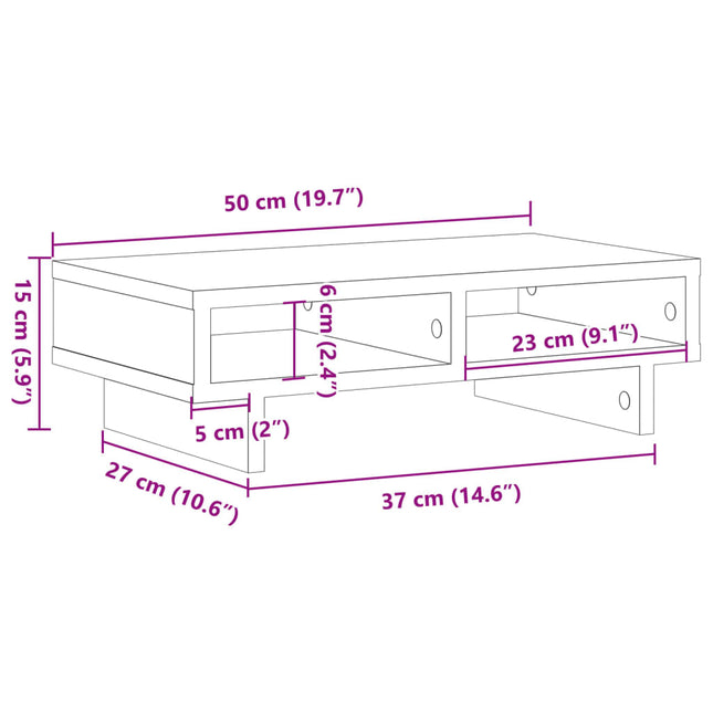 Monitor Stand 50cm Engineered Wood - 5 Colors Available