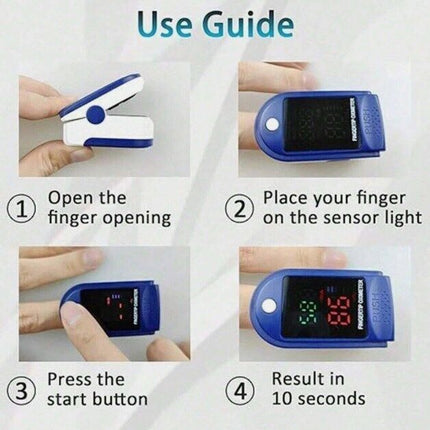 Finger Pulse Oximeter SpO2 Blood Oxygen Heart Rate Monitor