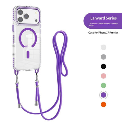 Pro Max Transparent Magnetic Case With A Crossbody Lanyard